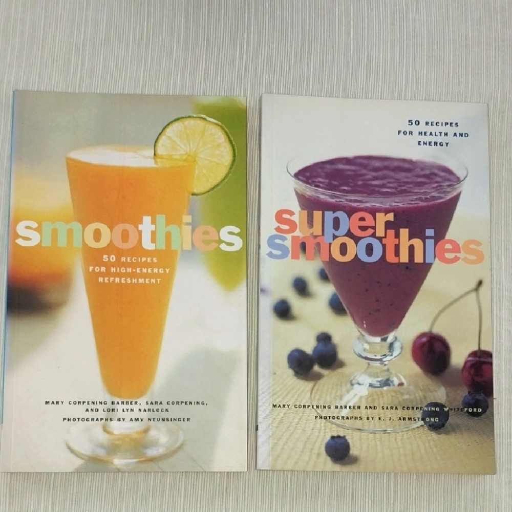 Smoothies and Super Smoothies Recipe Books Set Of 2 NEW